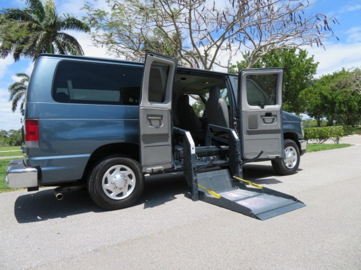 2013 Dark Blue /Gray Ford E-Series Wagon XLT (1FMNE1BW4DD) with an 4.6L V8 engine, Automatic transmission, located at 4301 Oak Circle #19, Boca Raton, FL, 33431, (954) 561-2499, 26.388861, -80.084038 - You are looking at a Gorgeous 2013 Ford E150 XLT Handicap Wheelchair Conversion Van with 22K Original Miles, Tie Down System, Power Electric VMI Side Entry Wheelchair Lift, Back Up Camera, Factory Navigation and Much Much More. This van is Awesome. This is a Nice Rust Free Van with a Clean Carfax, C - Photo#45